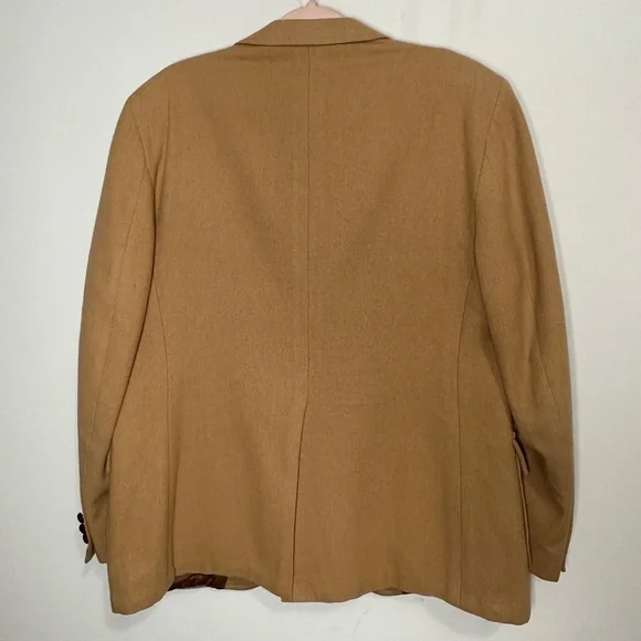 Vintage Camel Wool Mens Blazer Sports Coat Size 40R